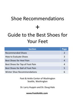 2019 Shoe Recommendations Guide to the Best Shoes for Your Feet