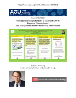 The Global Warming Potential Is Inconsistent with the Physics of Climate Change and Misrepresents the Effects of Policy Interventions