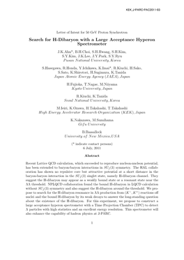 Search for H-Dibaryon with a Large Acceptance Hyperon Spectrometer