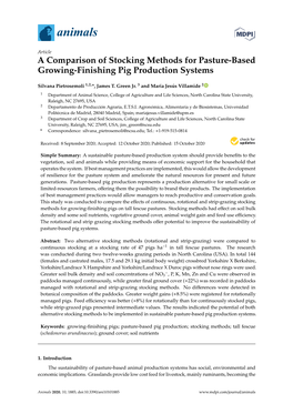 A Comparison of Stocking Methods for Pasture-Based Growing-Finishing Pig Production Systems