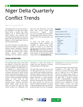 Niger Delta Quarterly Conflict Trends