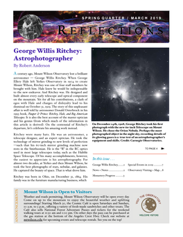 George Willis Ritchey: Astrophotographer by Robert Anderson