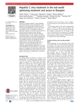 Hepatitis C Virus Treatment in the Real World: Optimising Treatment and Access to Therapies