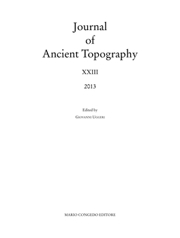 Journal of Ancient Topography