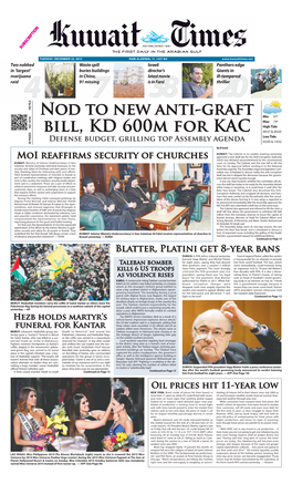 Nod to New Anti-Graft Bill, KD 600M For