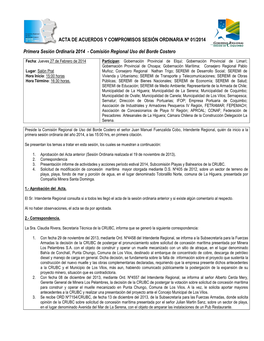 Acta Sesion Subcomision Zonificación Economica