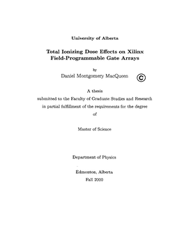 Total Ionizing Dose Effects on Xilinx Field-Programmable Gate Arrays