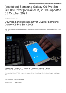 Samsung Galaxy C9 Pro Sm C9008 Driver [Official APK] 2019 [Dcefebde] Samsung Galaxy C9 Pro Sm C9008 Driver [Official APK] 2019 - Updated 05 October 2021