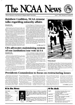 Rainbow Coalition, NCAA Resume Talks Regarding Minority Atfairs