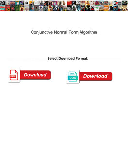 Conjunctive Normal Form Algorithm