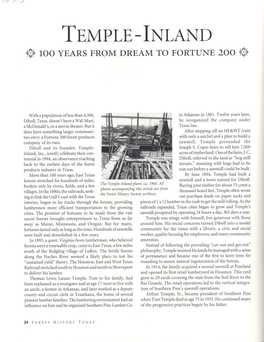 Temple - Inland 100 Years from Dream to Fortune 200