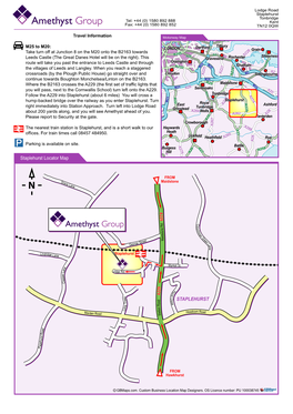 Staplehurst Tonbridge Tel: +44 (0) 1580 892 888 Kent Fax: +44 (0) 1580 892 852 TN12 0QW