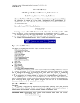Review NTFS Basics