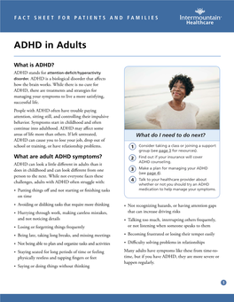 ADHD in Adults