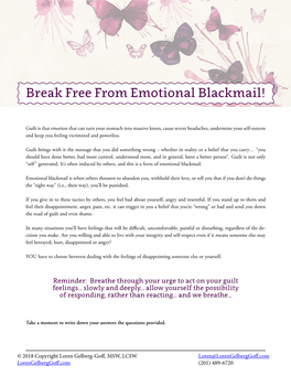 Break Free from Emotional Blackmail!