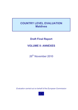 COUNTRY LEVEL EVALUATION Maldives