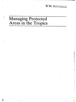 Managing Protected Areas in the Tropics