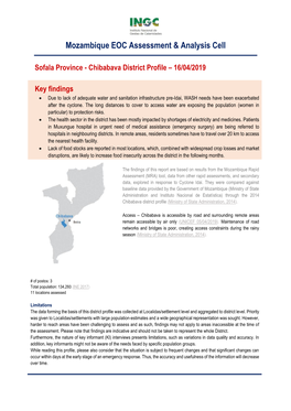 Mozambique EOC Assessment & Analysis Cell