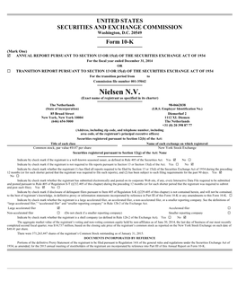 Nielsen N.V. (Exact Name of Registrant As Specified in Its Charter)