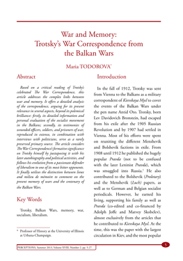 Trotsky's War Correspondence from the Balkan Wars