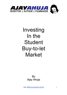 Investing in the Student Buy-To-Let Market