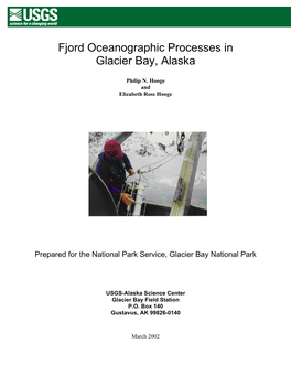 Fjord Oceanographic Processes in Glacier Bay, Alaska