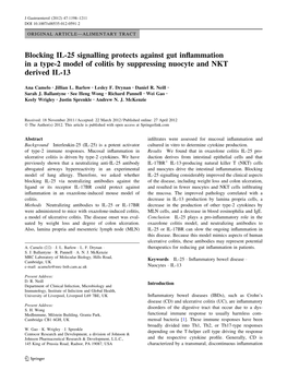 Blocking IL-25 Signalling Protects Against Gut Inflammation in a Type-2