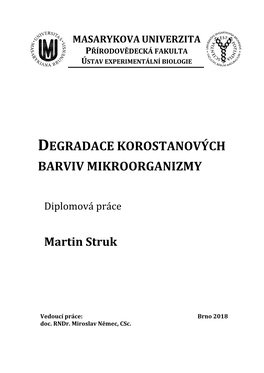 Degradace Korostanových Barviv Mikroorganizmy