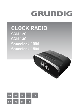 CLOCK RADIO SCN 120 SCN 130 Sonoclock 1000 Sonoclock 1500