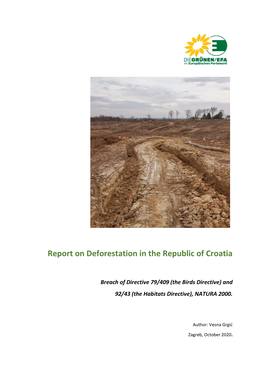 Report on Deforestation in the Republic of Croatia