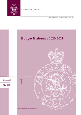Budget Estimates 2020-2021