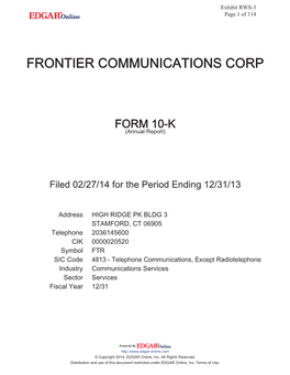Frontier Communications Corp