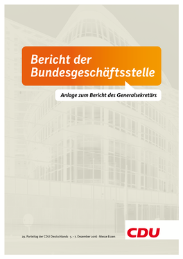 Geschäftsbericht Der CDU-Bundesgeschäftsstelle