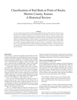 Classification of Red Beds at Point of Rocks, Morton County, Kansas