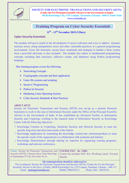 Training Program on Cyber Security Essentials