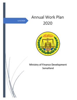 2020 Annual Work Plan