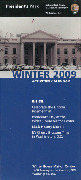 Winter 2009 Activities Calendar