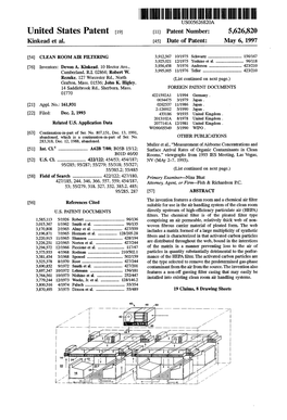 United States Patent 19 11 Patent Number: 5,626,820 Kinkead Et Al