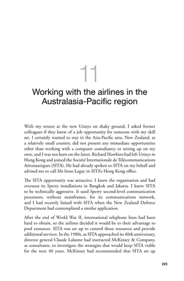 11. Working with the Airlines in the Australasia-Pacific Region