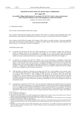 Decisione Di Esecuzione (Ue) 2018/ 697 Della