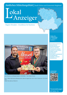 Amtliches Mitteilungsblatt | Stadt Dohna Und Gemeinde Müglitztal Okal Anzeiger