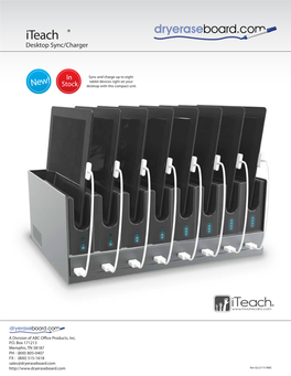 Iteach ® Dryeraseboard.Com Desktop Sync/Charger