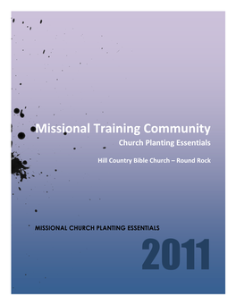 Church-Planting Essentials Training