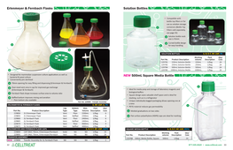 Solution Bottles NEW 500Ml Square Media Bottle Erlenmeyer & Fernbach Flasks