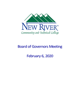 Board of Governors Packet February 6, 2020