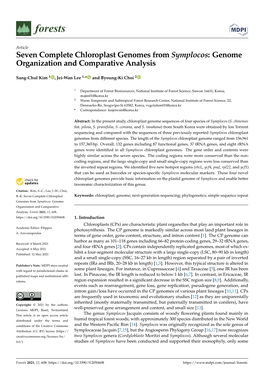 Seven Complete Chloroplast Genomes from Symplocos: Genome Organization and Comparative Analysis