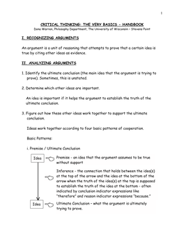 1 Critical Thinking: the Very Basics