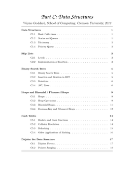 Part C: Data Structures Wayne Goddard, School of Computing, Clemson University, 2019