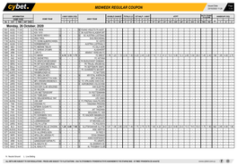 Midweek Regular Coupon 23/10/2020 11:26 1 / 4