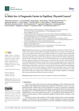 Is Male Sex a Prognostic Factor in Papillary Thyroid Cancer?